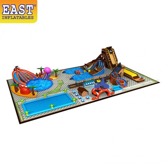 Great Inflatable Water Park Land Amusement Park