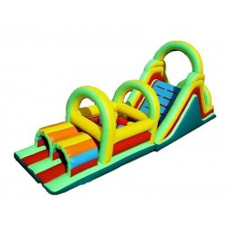 Dual Lane Go Obstacle Course Bounce House