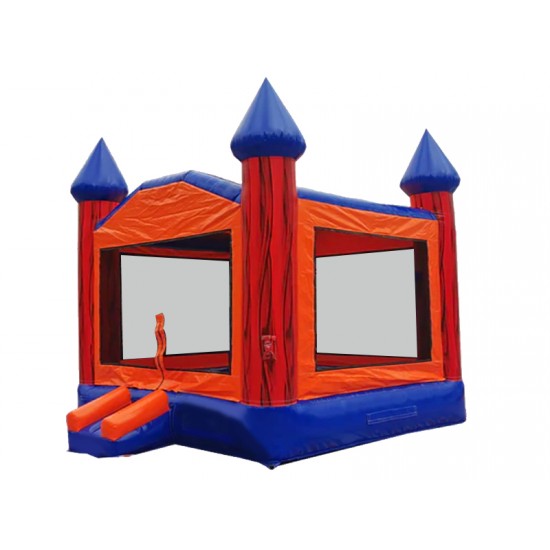 14' Blue & Orange Marble Standard Bouncer