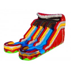 15'H Dual Lane Fire Slide Wet n Dry