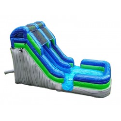 12' Blue Green Grey Marble Water Slide