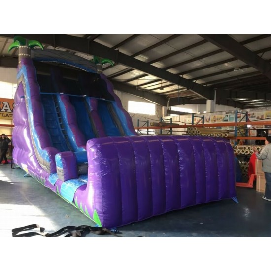 Purple Marble Dual Lane Inflatable Dry Slide Purple Marble Dual Lane Inflatable Dry Slide