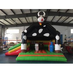 Cow Inflatable Bouncy Castle With Slide