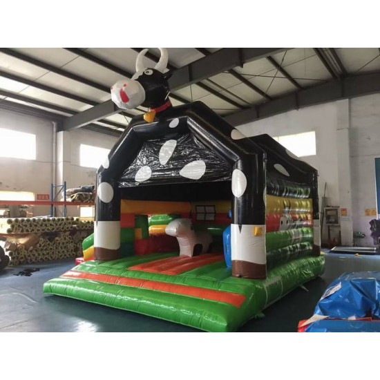 Cow Inflatable Bouncy Castle With Slide Cow Inflatable Bouncy Castle With Slide