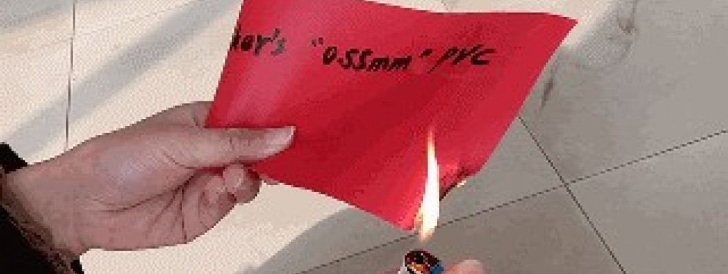 Fire resistance testing of the PVC Tarpaulins Fire resistance testing of the PVC Tarpaulins